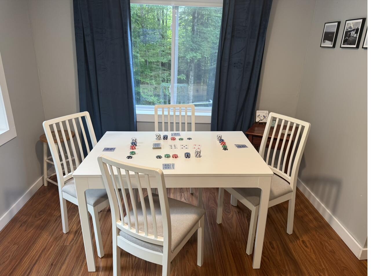 Game table by the window